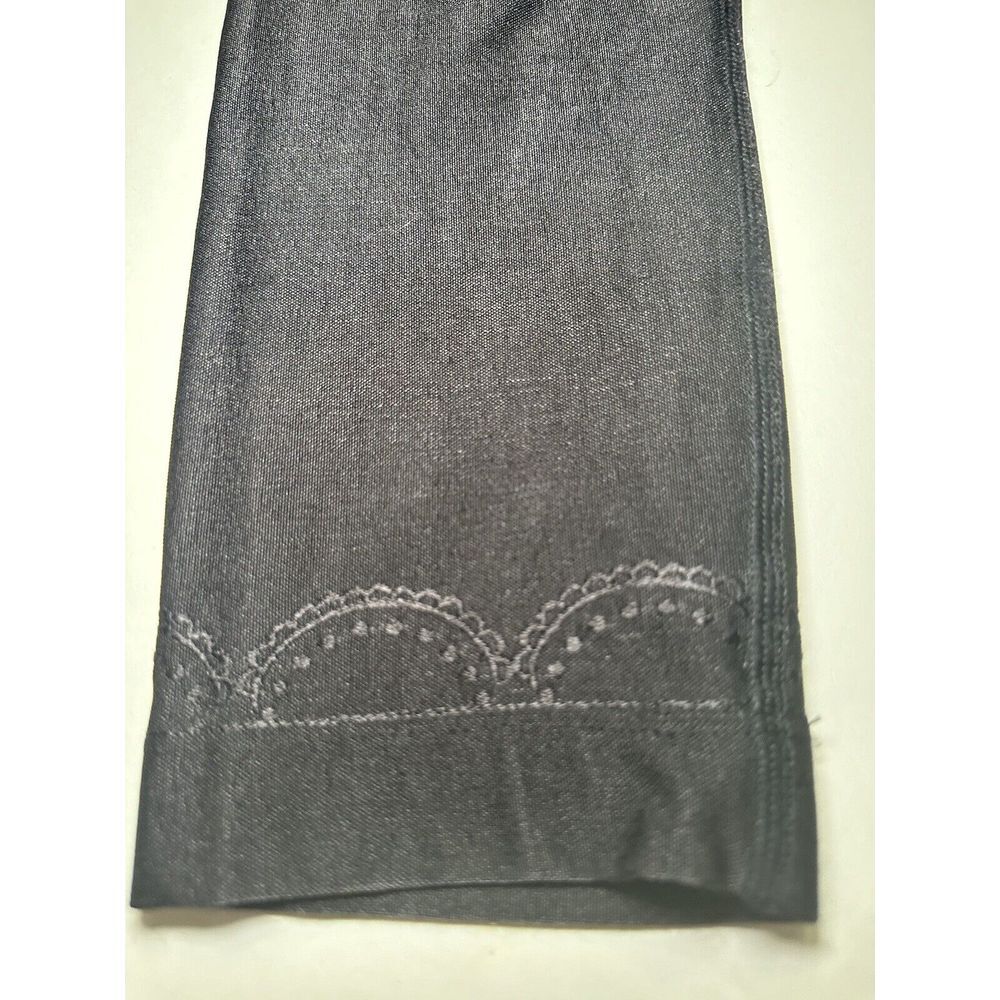 Cynthia Rowley Leggings Black With Design And Bow Heavy Weight - Picture 5 of 8